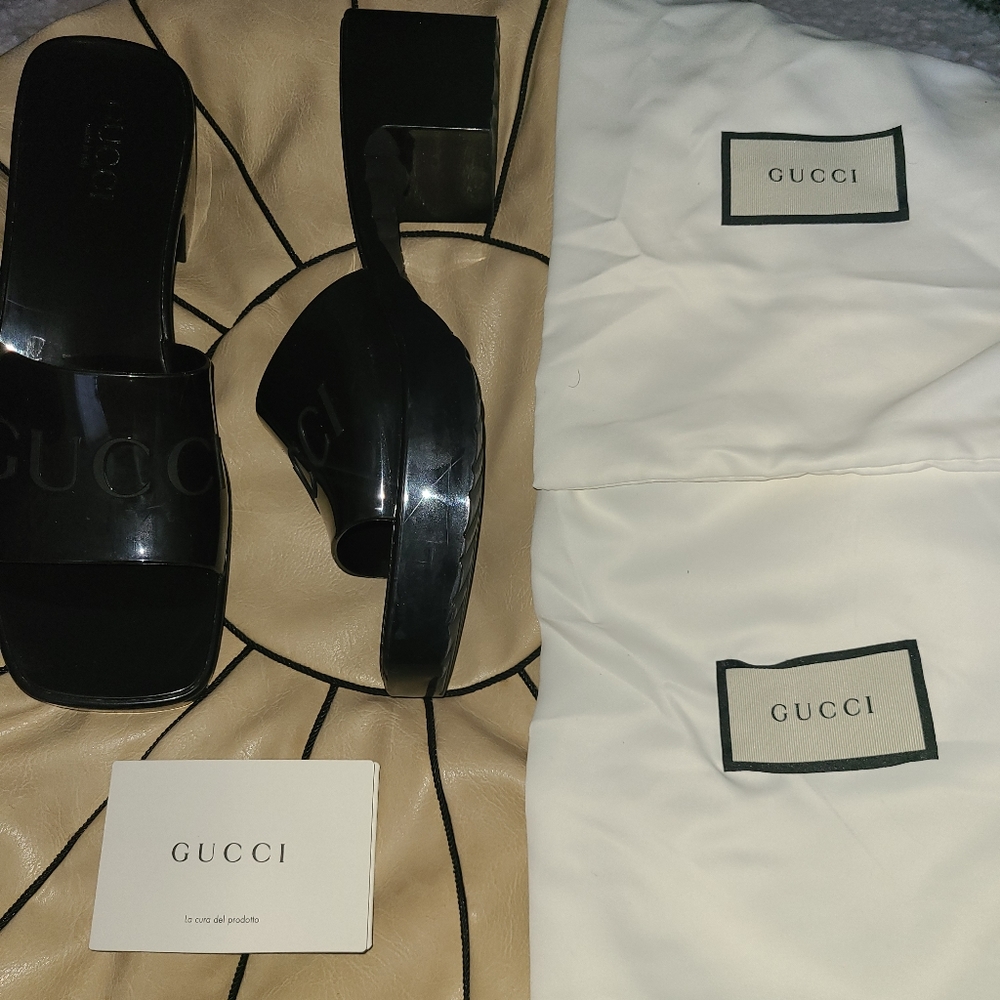 Gucci Rubber Jelly Slide Sandals